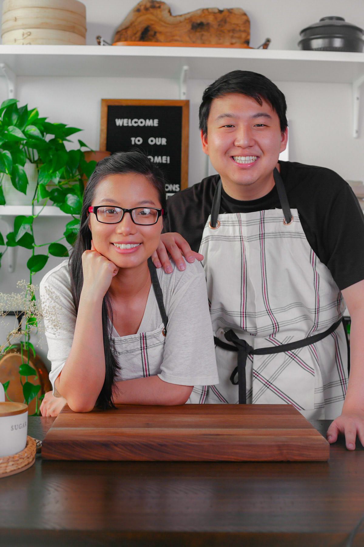 Mei & Kyong | Two Plaid Aprons
